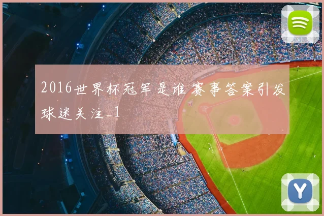 2016世界杯冠军是谁 赛事答案引发球迷关注_1